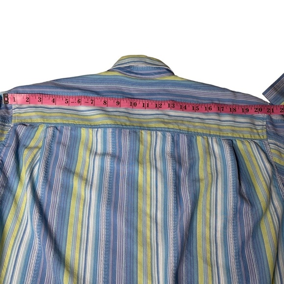 Vintage‎ Tommy Bahama Striped Long Sleeve Button Down Silk Shirt Men’s XL - Picture 11 of 13